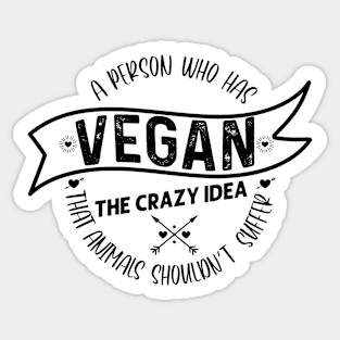 vegan person Sticker